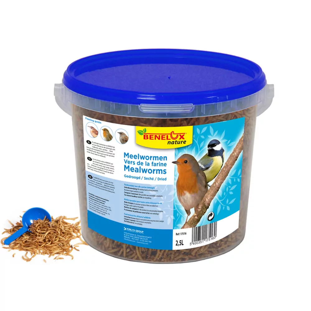 Emmer Gedroogde Meelwormen – 2,5 liter