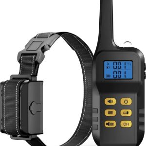Diervriendelijke anti-blafband trainingshalsband 2-in-1 BOB-721 – 1000m bereik – geen schok