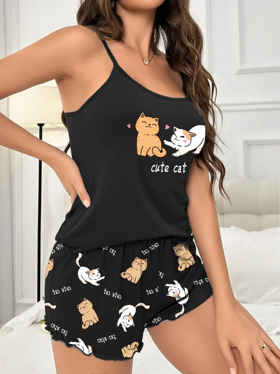 Zomer katten pyjama “Cute Cat” | PRE-ORDER