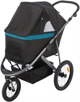Trixie hondenbuggy zwart / petrol tot 20 kg