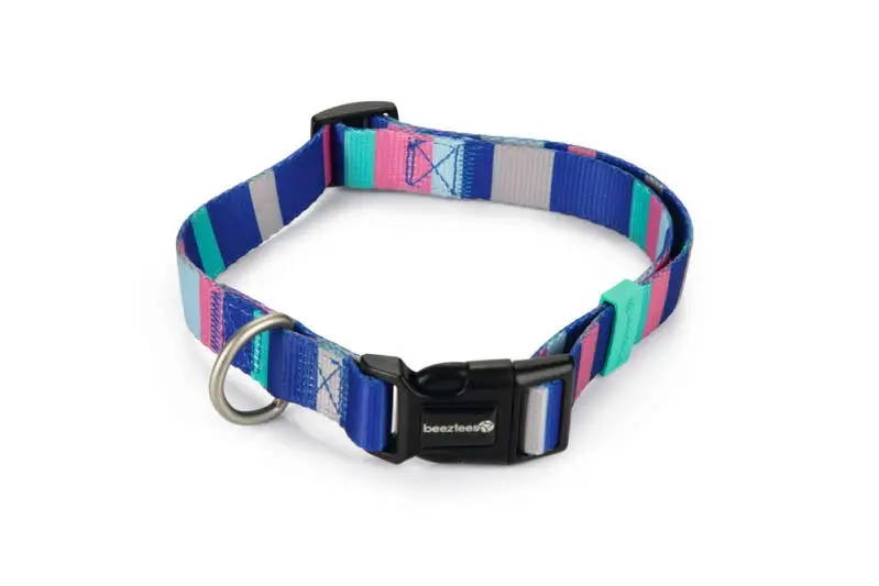 Beeztees Nylon Hondenhalsband Stripes 48-70×25 mm