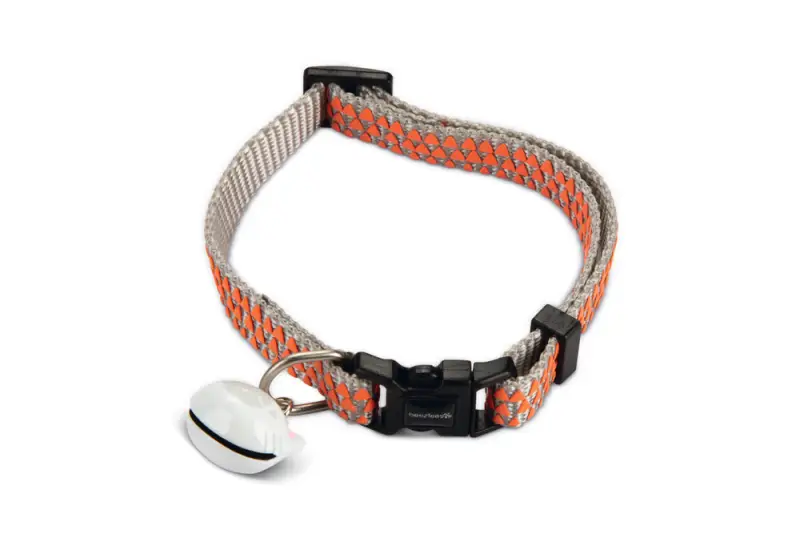 Beeztees nylon Kattenhalsbandje Triangle — Lichtgrijs