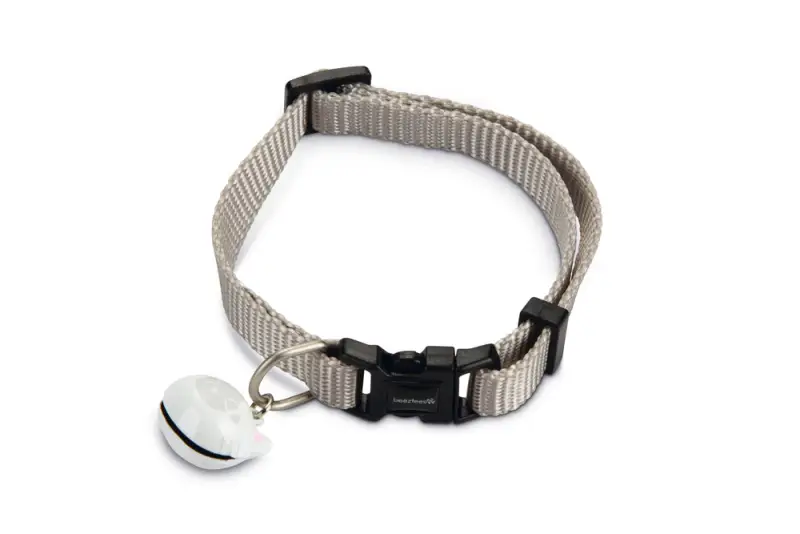 Beeztees nylon Kattenhalsbandje Uni — Lichtgrijs