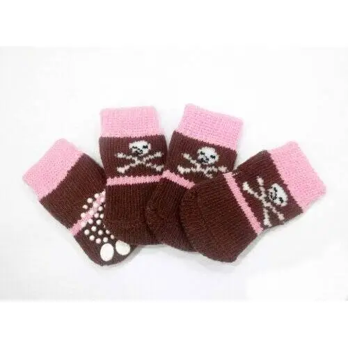 Dog Socks Scully Brown / Pink