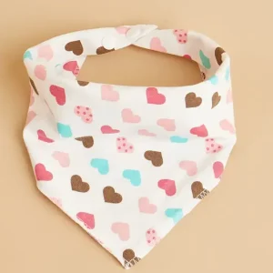 Honden Bandana Lot of Hearts 34-38 cm — Wit