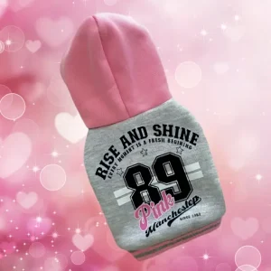 Honden Baseball Jasje — Grijs/Roze