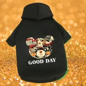 Honden Sweatshirt Good Day Bear — Zwart