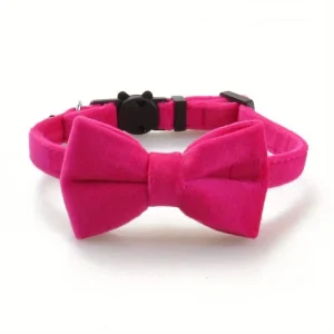 Honden- en Kattenstrikje Fluweel — Fuchsia