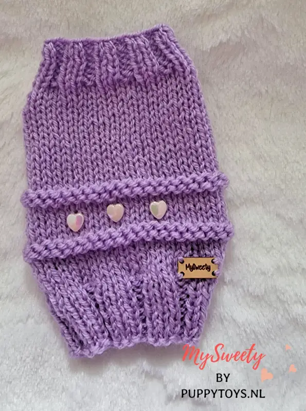 Hondentrui MySweety Purple Hearts — 3XS