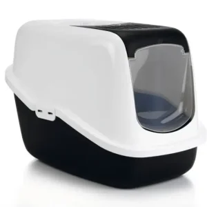 Nestor Kattenbak 56x39x39 cm — Zwart / Wit