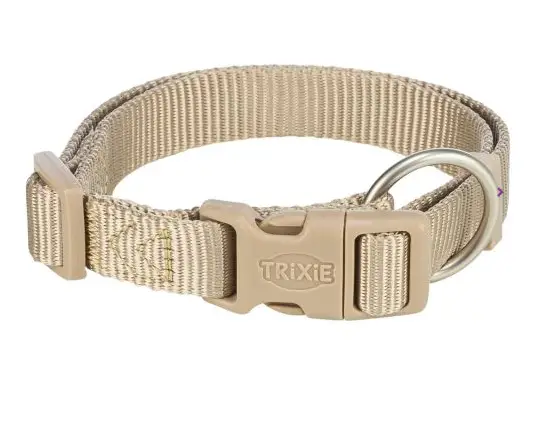 Premium Hondenhalsband Zand Taupe 22-35 cm