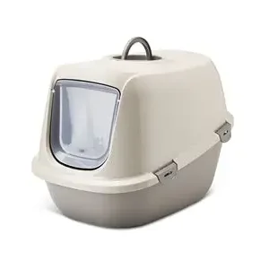 Savic Kattenbak Happy Planet Leo — Mocca / Warmgrijs