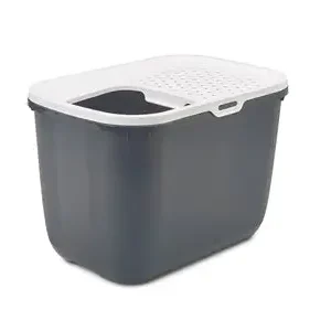 Savic Kattenbak Hop In — Antraciet / Wit