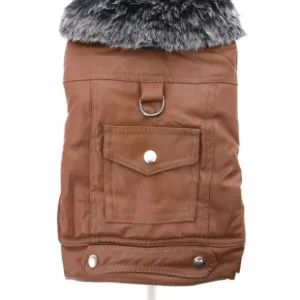 UrbanPup  Artleather jasje tan — Ruglengte 20 cm