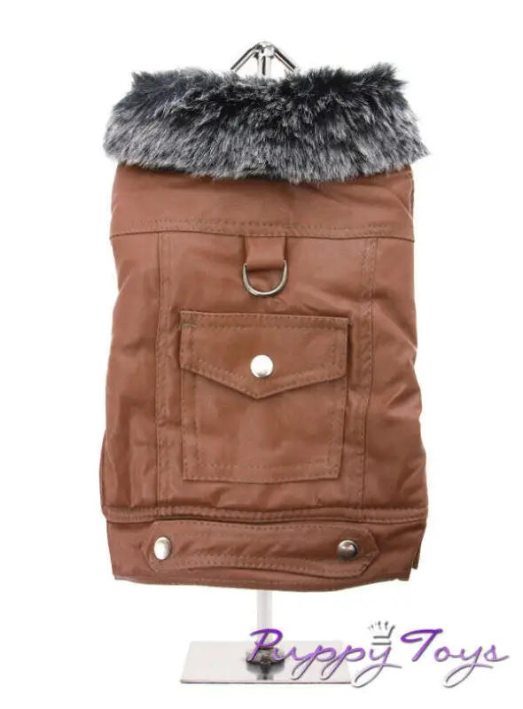 UrbanPup  Artleather jasje tan — Ruglengte 20 cm