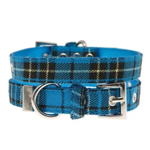 UrbanPup Hondenhalsband Blue Tartan 24-34 cm