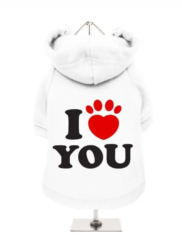 Honden Sweatshirt I Love You — Wit